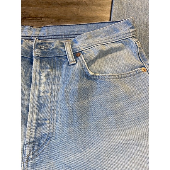 Citizens of Humanity‎ Mens Lightwash Distressed Button Fly Jeans, 32 - Picture 9 of 14